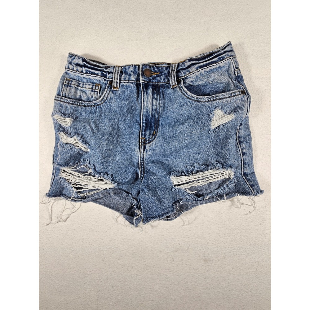 O'Neill Womens Drifter Distressed Denim Shorts Blue Size 28 SU0408002 High‎ Rise